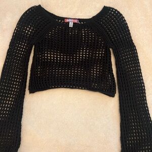 Urban Outfitters Chloe Cropped Open-Knit Sweater